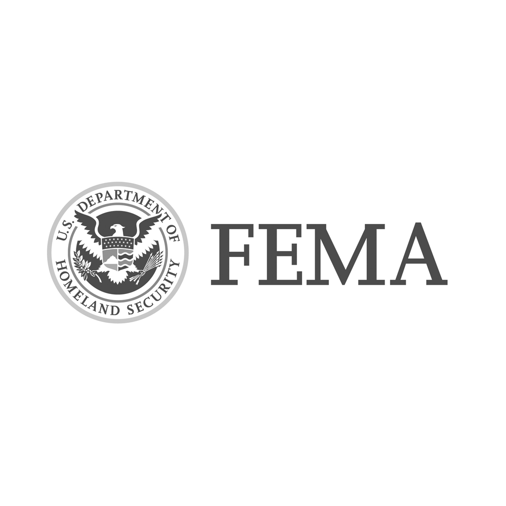 The FEMA logo in black and white. 