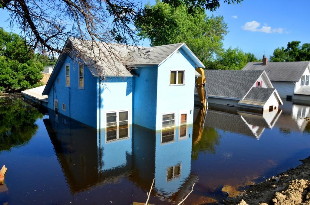 image of house under water