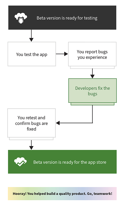 FEMA App Beta tester flow chart