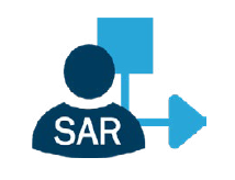 Illustration of an avatar with SAR written on it