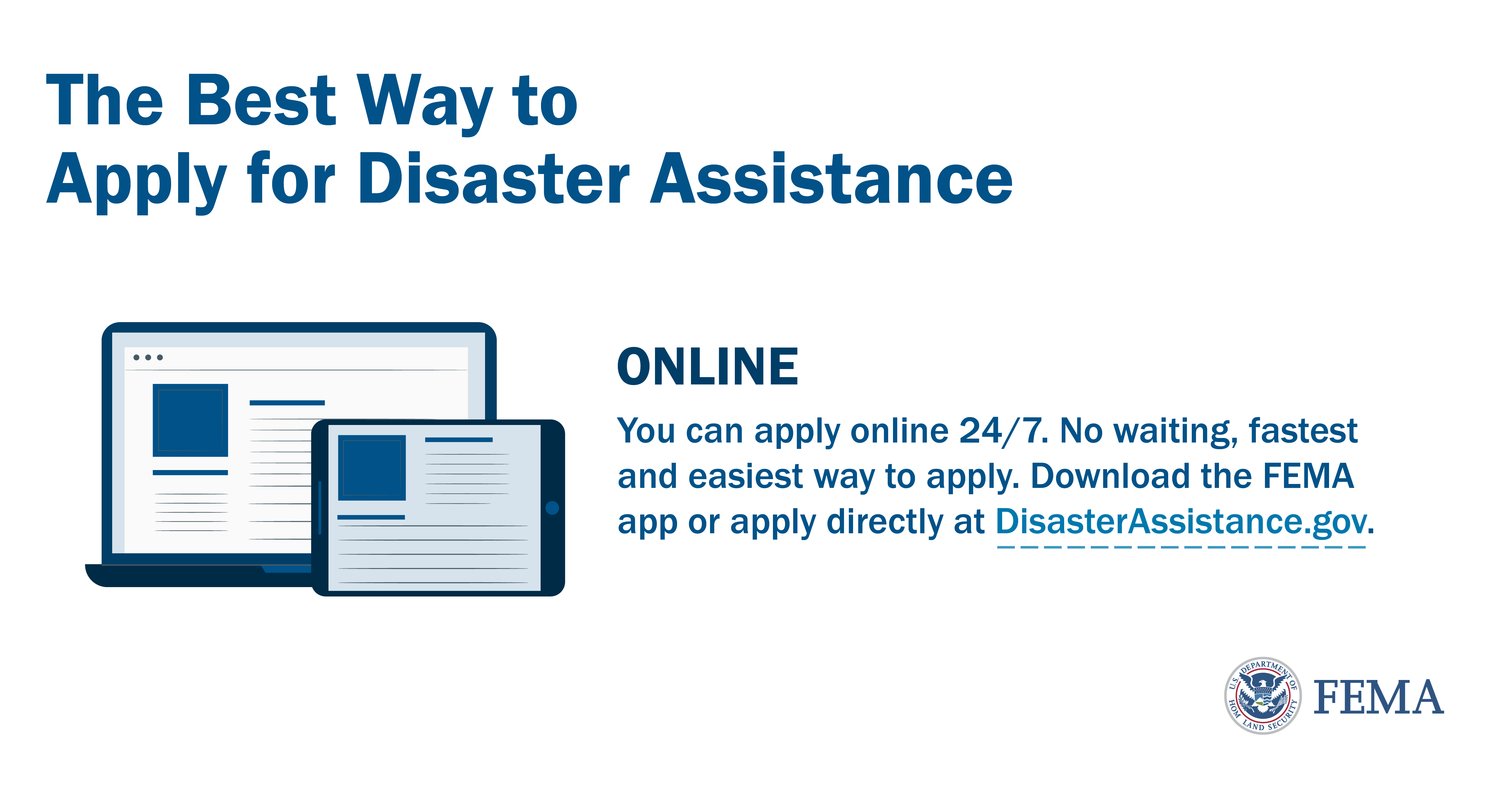 The Best Way to Apply for Disaster Assistance (Online)