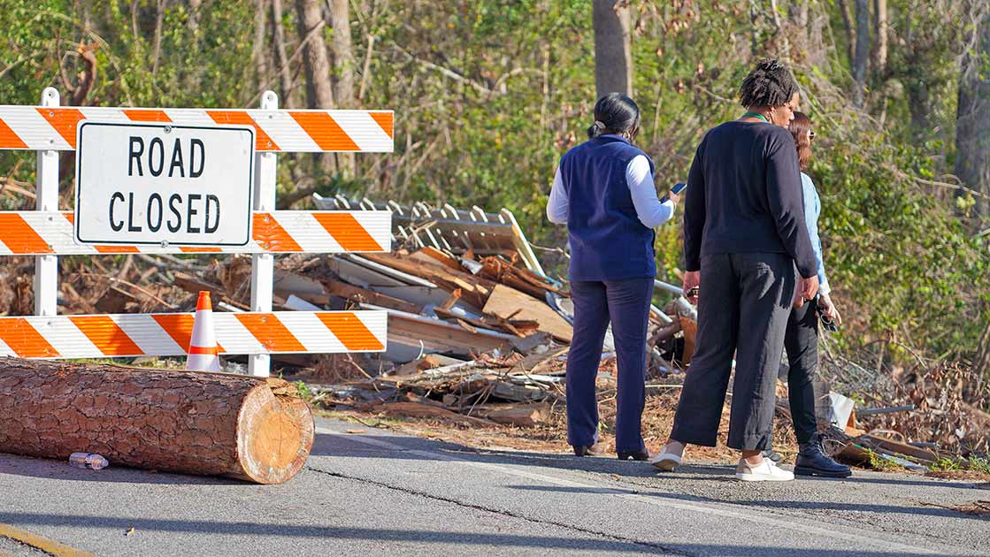 FEMA Resilience Team assesses debris and damage from Hurricane Helene.