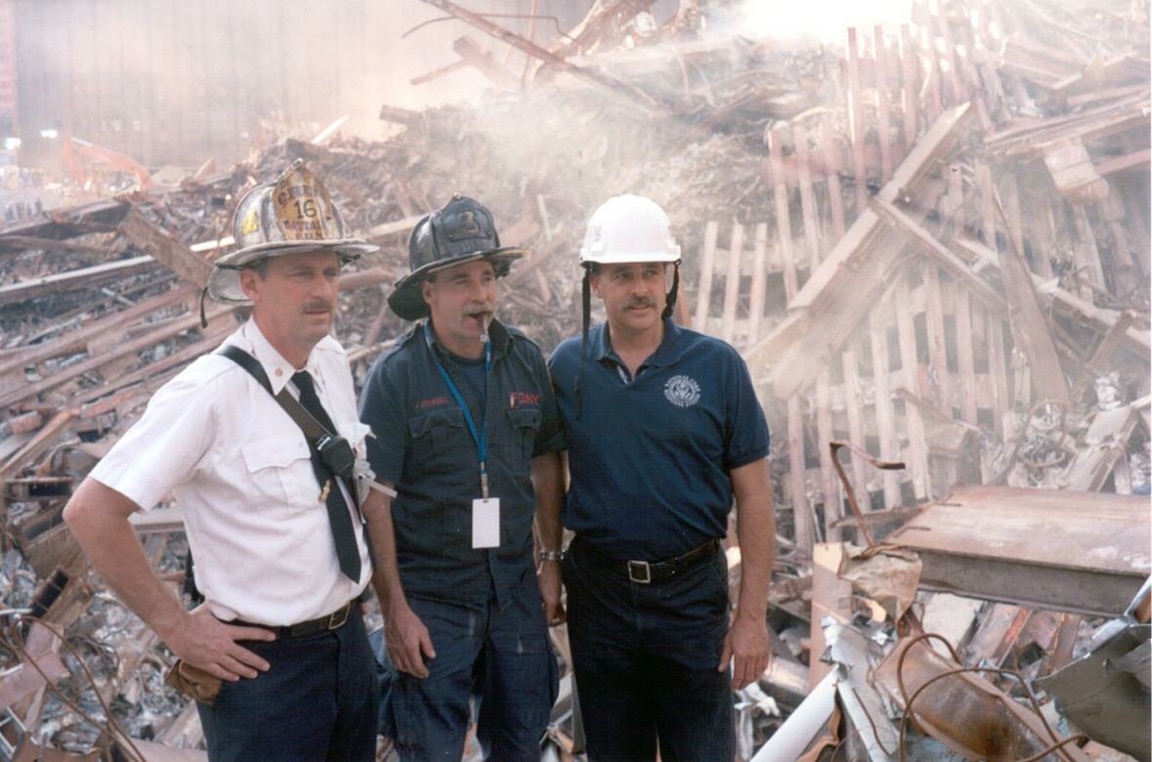 Fred Endrikat in the field with two other team members