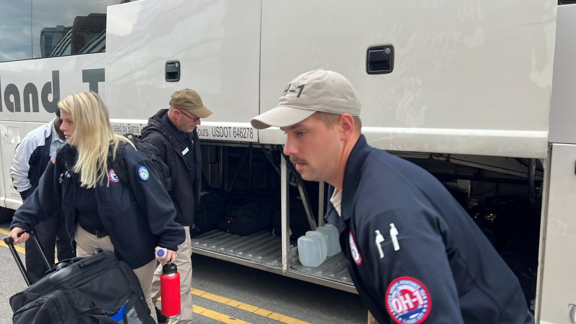 ASHEVILLE, North Carolina -- Responders from the Administration for Strategic Preparedness and Response’s National Disaster Medical System (ASPR) unload medical equipment to provide care at Mission Hospital. The team started seeing patients to assist the hospital with the increase in demand for their Emergency Department. (Photo Credit: U.S. Department of Health and Human Services)
