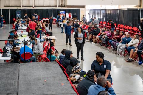 Caption: Plant City, Fla. (Oct. 18, 2024) - A Florida Multiple Agency Resources Center has opened to assist Hurricanes Helene and Milton survivors with essential needs, including taking FEMA applications.